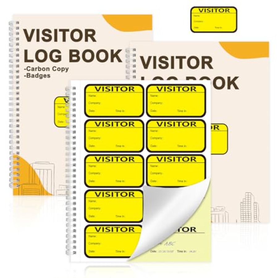 Carbon Copy Book - Pack Visitor Badges with Carbon Copy