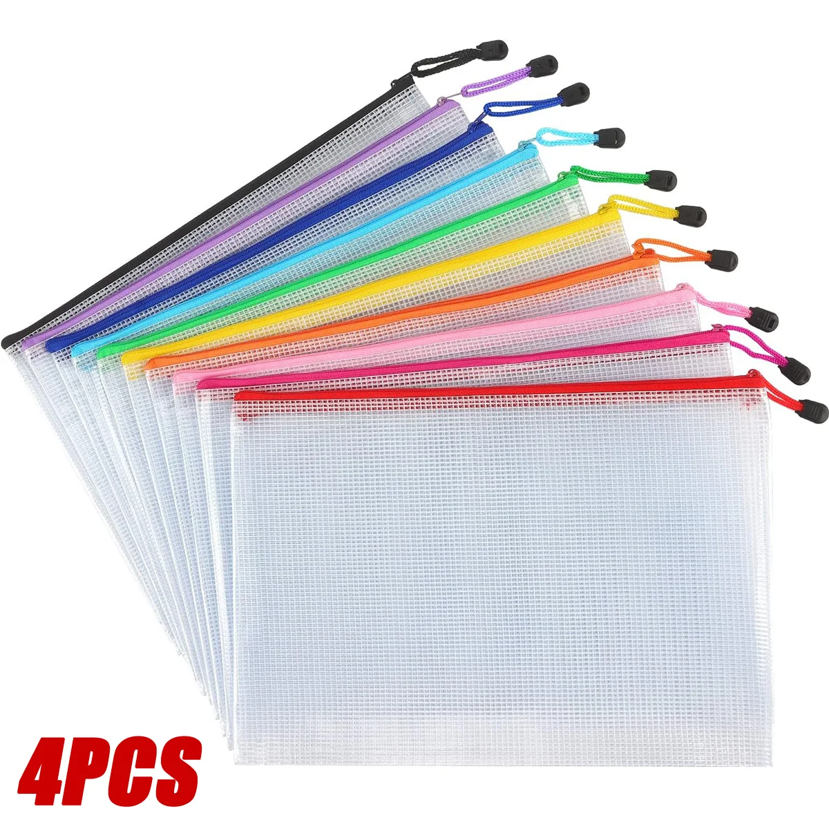 Portfolio Folder Zip - PVC Stationery Storage Bag Folder File