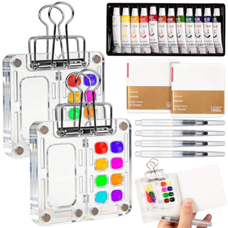 Paperclip Magnetic Set - Mini Watercolor Paint Set Travel -