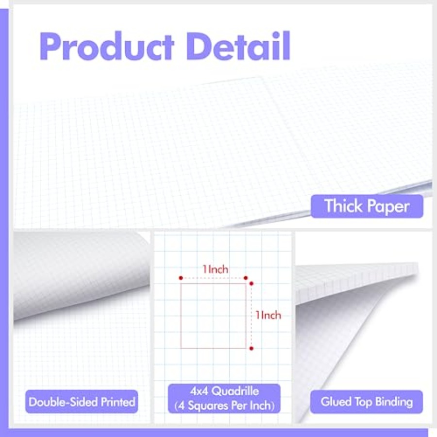 100 Sheets Graph Paper Double- - Graph Paper Pad ulasan dan harga