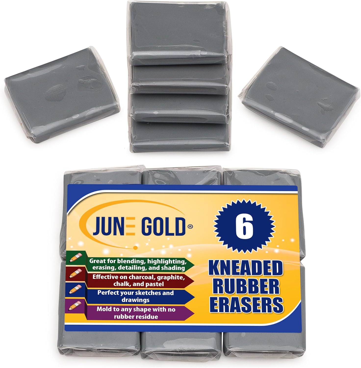 6 Pack Kneaded Erasers for Ble - Rubber Eraser Kneaded ulasan dan harga
