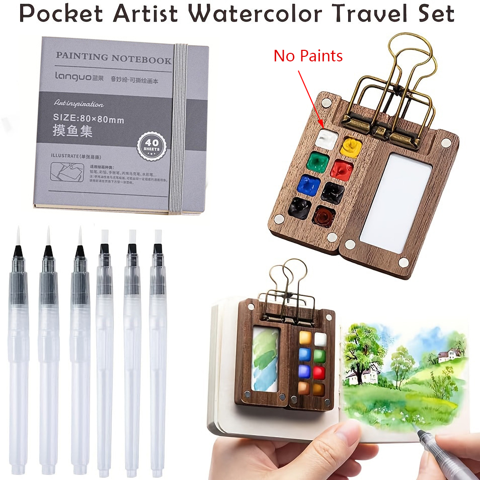 Portable Watercolor Set Travel - Binder Clip Assorted ulasan dan harga