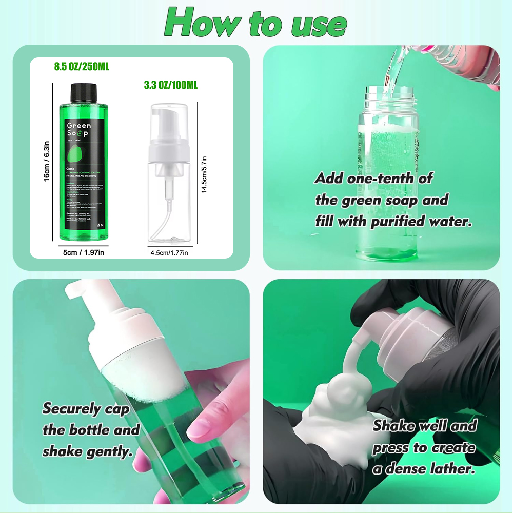 30ml 250ml 500ml Tattoo Green  - Carbon Copy Book ulasan dan harga