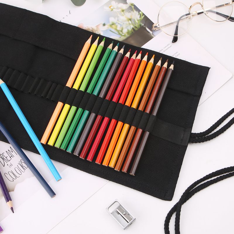 Black Color School Pencil for  - Pen Pouch Roll ulasan dan harga