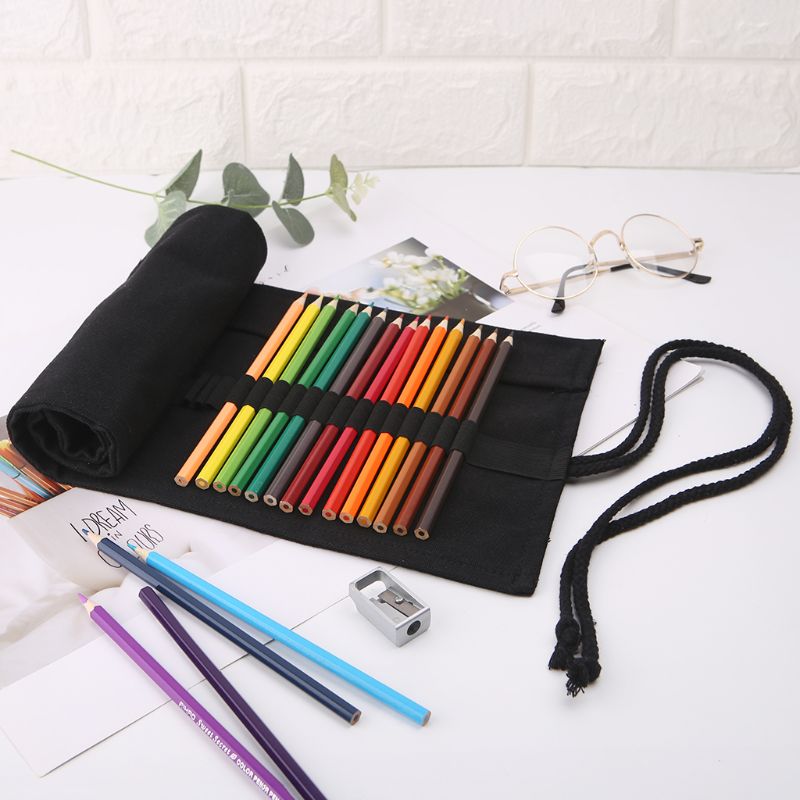 Black Color School Pencil for  - Pen Pouch Roll ulasan dan harga
