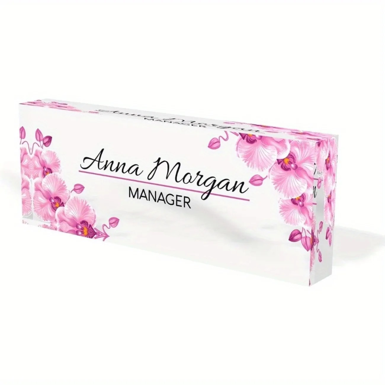 Custom 2D Flat Acrylic Desk Na - Desk Name Plate ulasan dan harga
