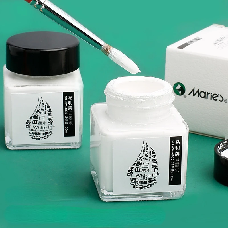 30ML White Ink High-gloss Wate - Correction Fluid White ulasan dan harga