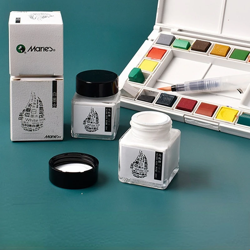 30ML White Ink High-gloss Wate - Correction Fluid White ulasan dan harga