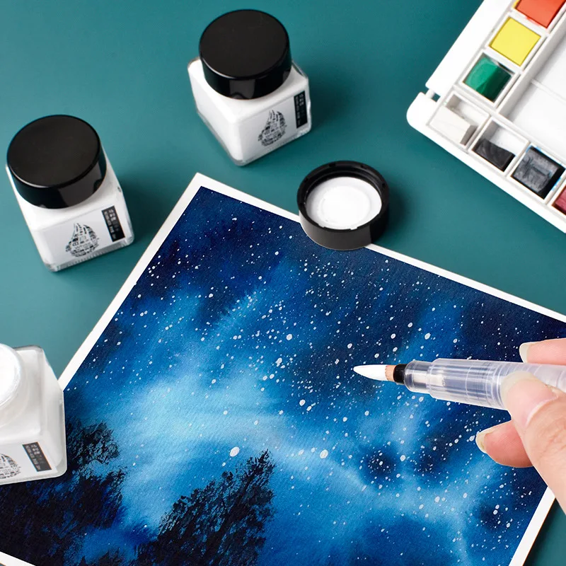 30ML White Ink High-gloss Wate - Correction Fluid White ulasan dan harga