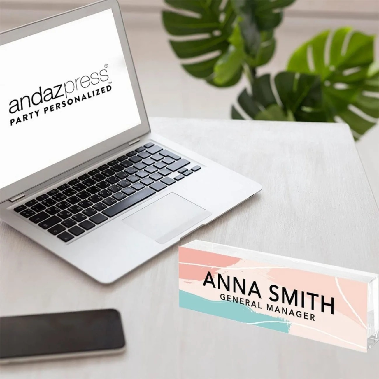 2D Custom Acrylic Desk Name Pl - Desk Name Plate ulasan dan harga