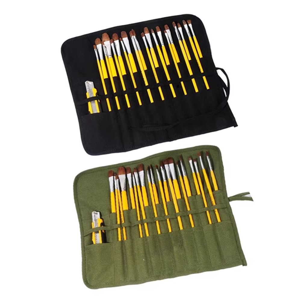 30 Slots Painting Brushes Stor - Pen Pouch Roll ulasan dan harga