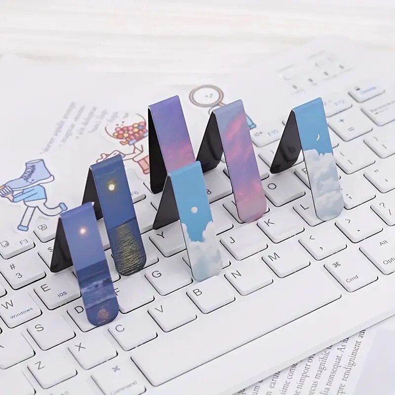 2Pcs/Set Landscape Themed Magn - Paperclip Magnetic Set ulasan dan harga