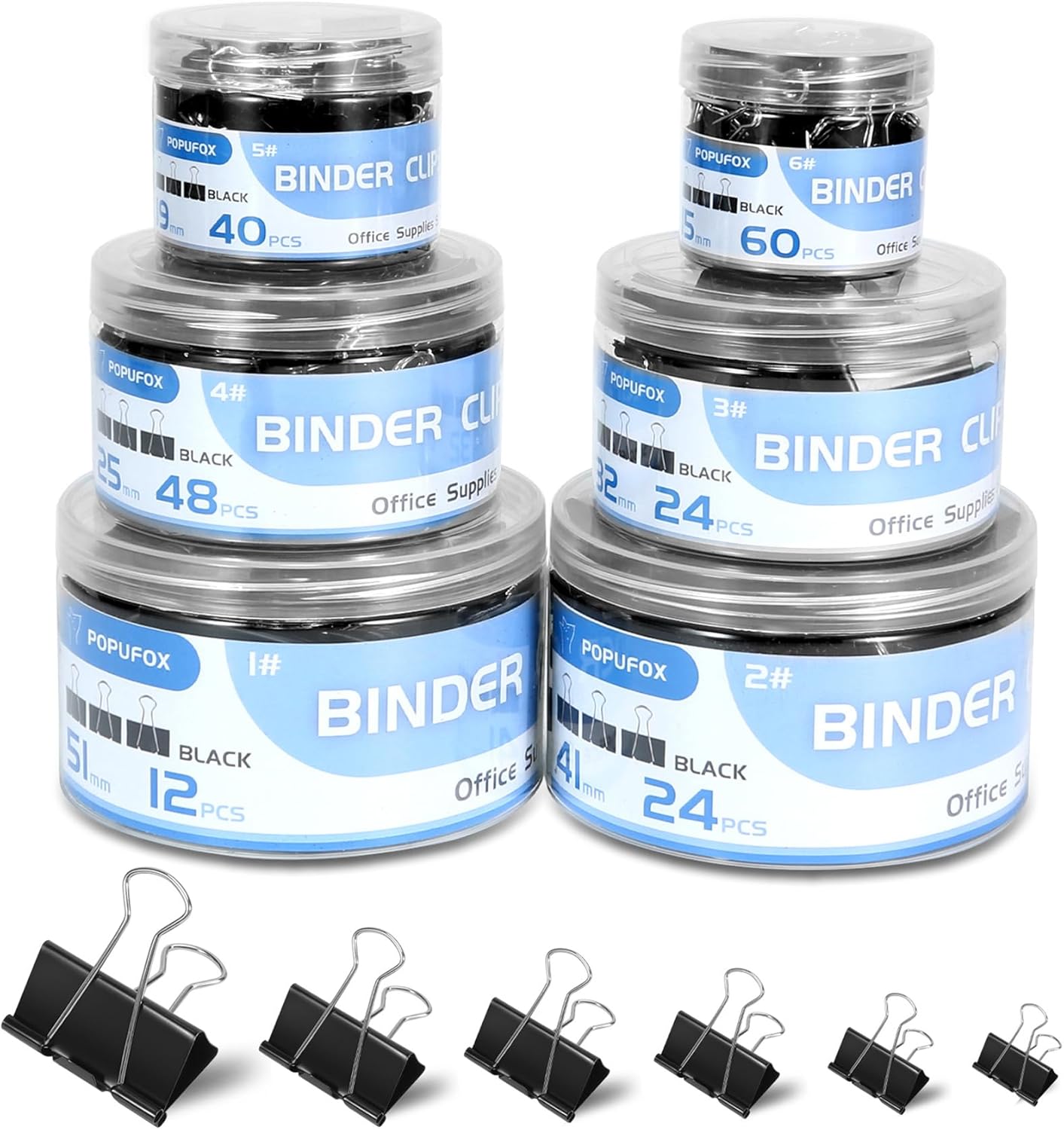 Binder Clips 208 PCS Assorted  - Binder Clip Assorted ulasan dan harga