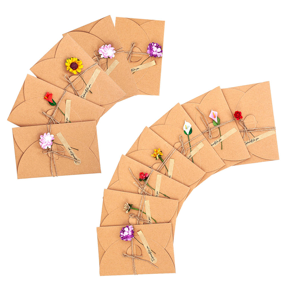12Pcs Vintage Greeting Card Se - Letter Envelope Kraft ulasan dan harga