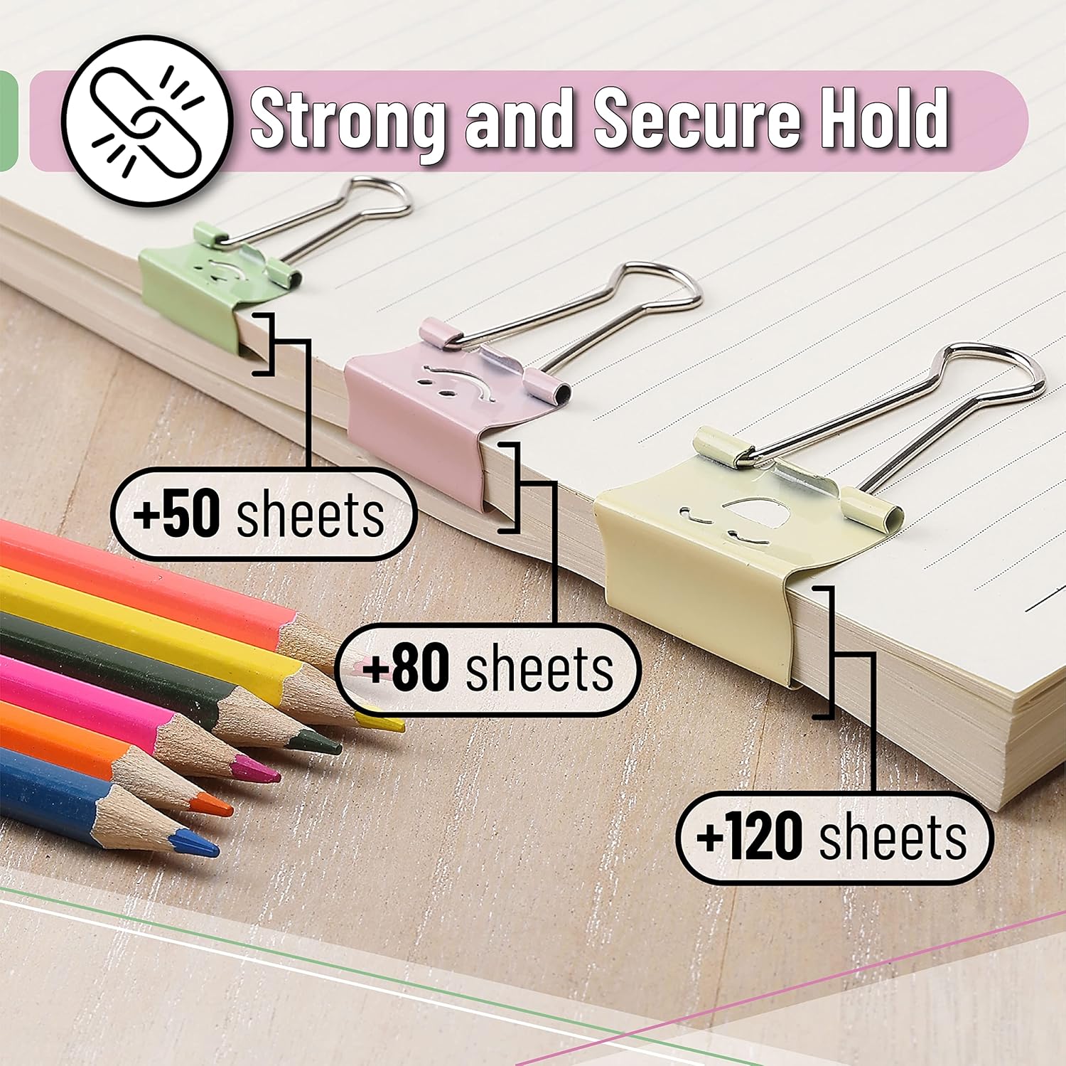 Smiley Binder Clips 80 Pack, A - Binder Clip Assorted ulasan dan harga