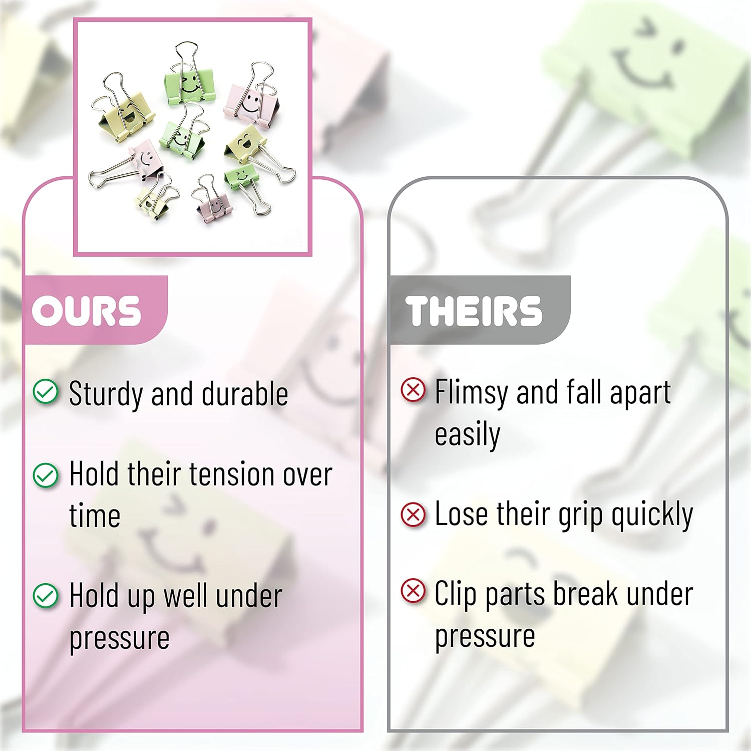 Smiley Binder Clips 80 Pack, A - Binder Clip Assorted ulasan dan harga