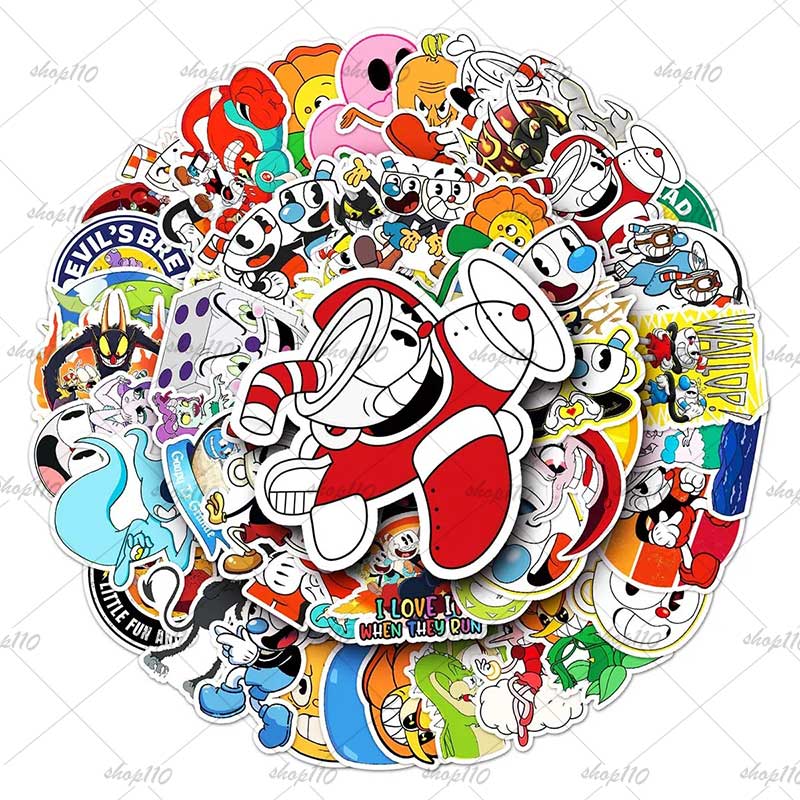Cuphead Sticker Boy Game Gift  - Memo Pad Sticky ulasan dan harga