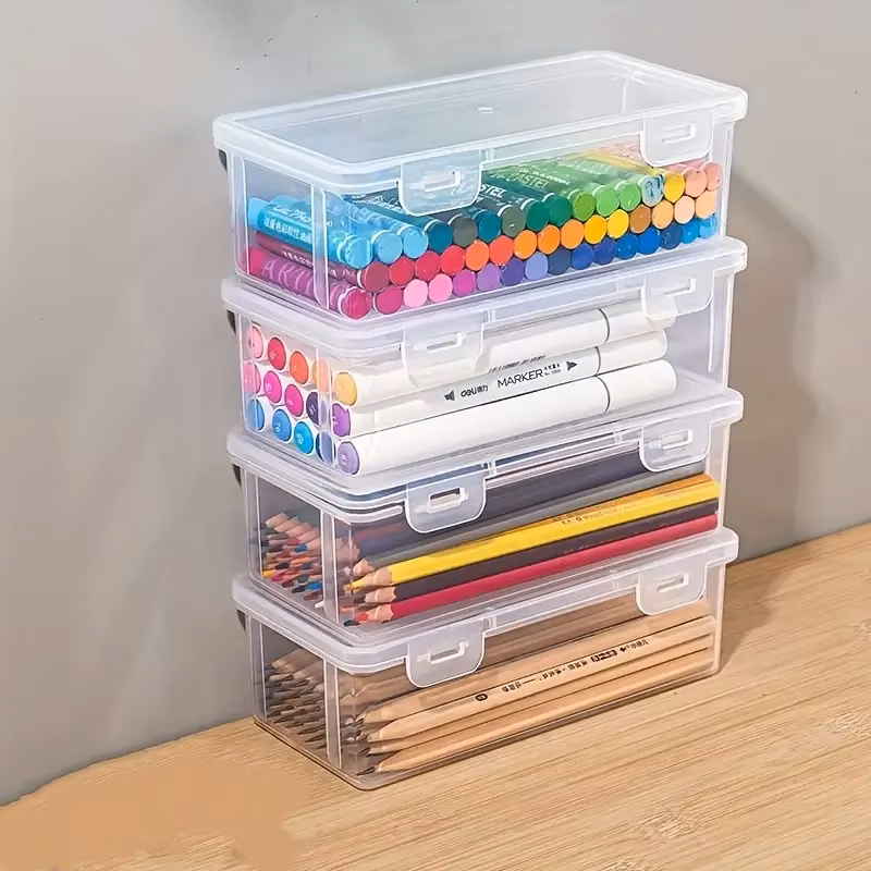 4 large transparent PP storage - Stationery And Office Supply Stores ulasan dan harga