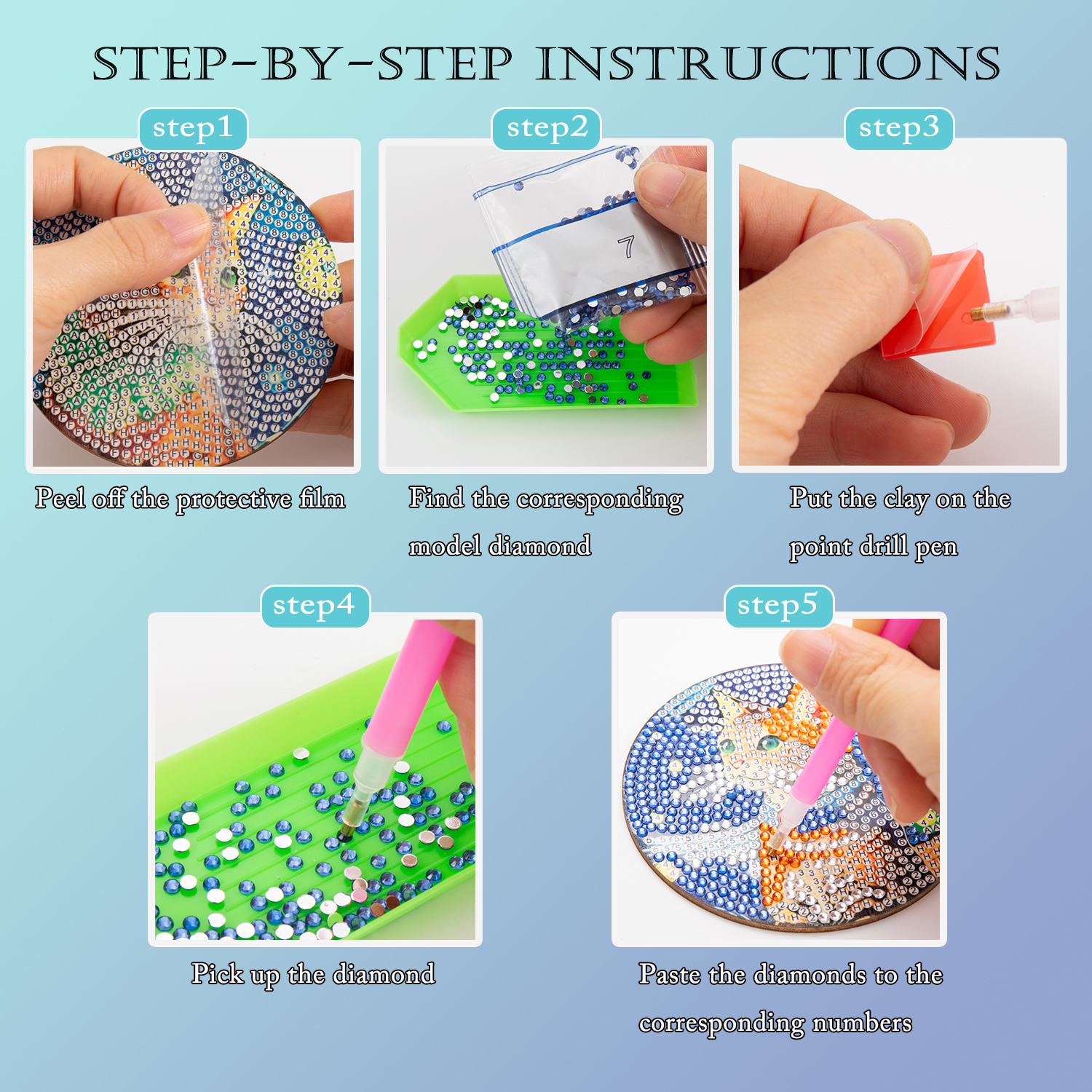 8PCS/DIY Diamond Art Painting  - Graph Paper Pad ulasan dan harga