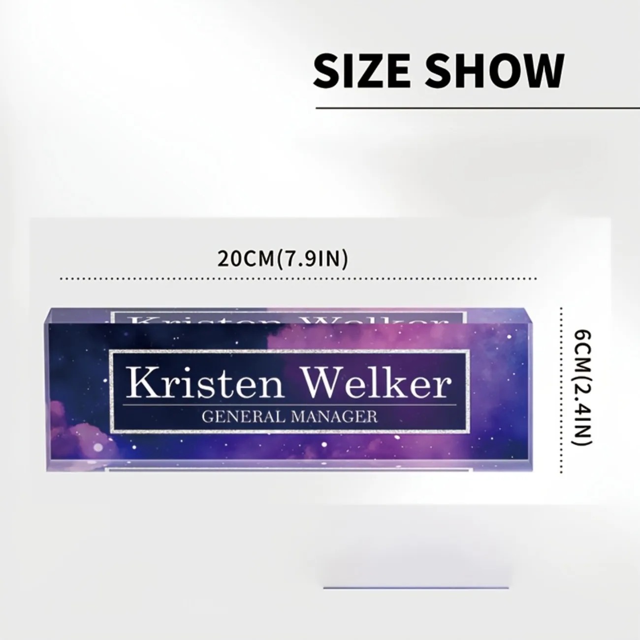 2D Flat Custom Acrylic Desk Na - Desk Name Plate ulasan dan harga