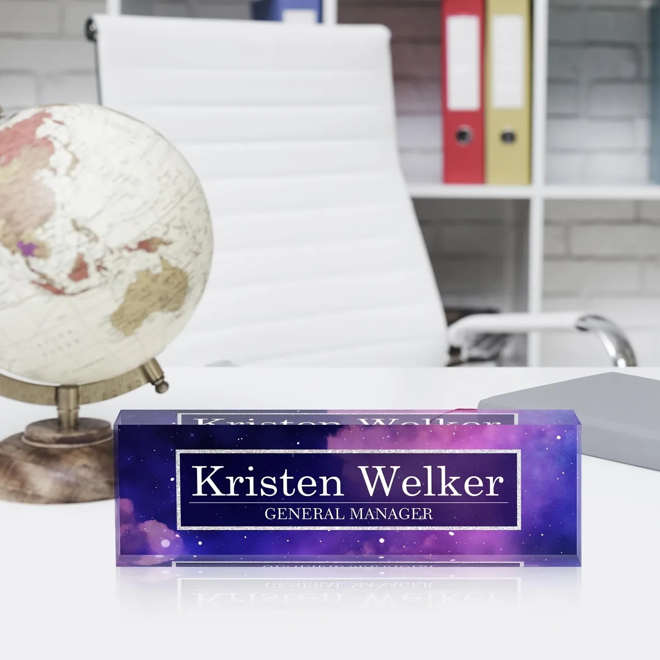 2D Flat Custom Acrylic Desk Na - Desk Name Plate ulasan dan harga