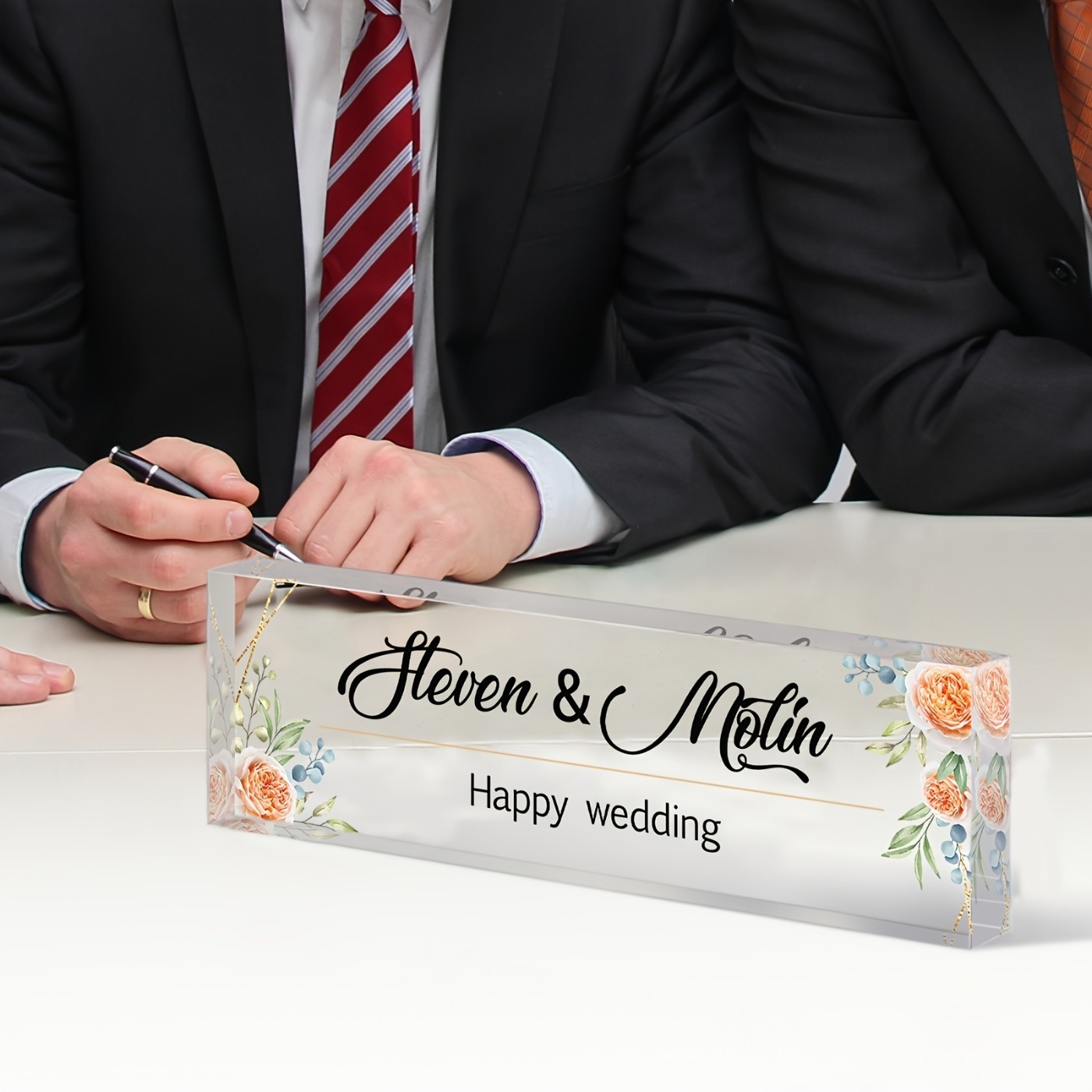 Custom 2D Acrylic Desk Name Pl - Desk Name Plate ulasan dan harga