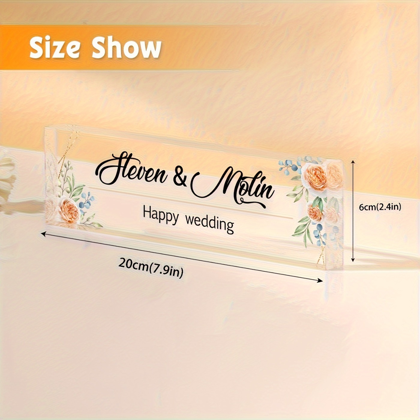 Custom 2D Acrylic Desk Name Pl - Desk Name Plate ulasan dan harga