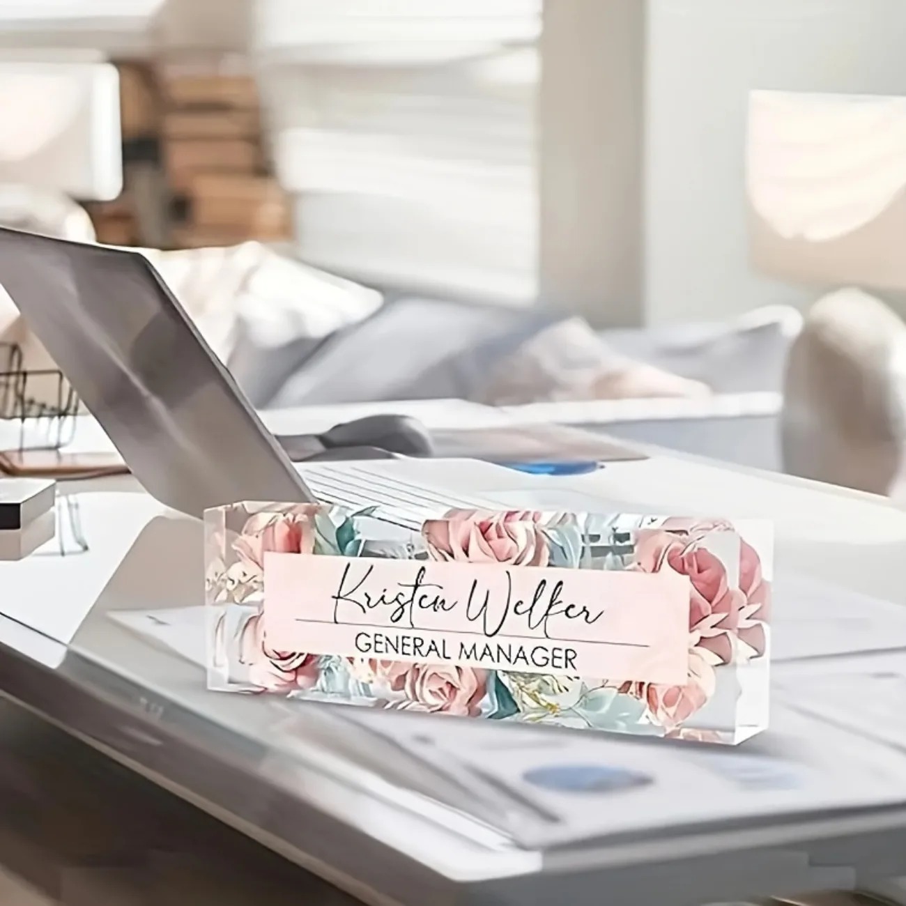 Custom 2D Flat Personalized Ac - Desk Name Plate ulasan dan harga