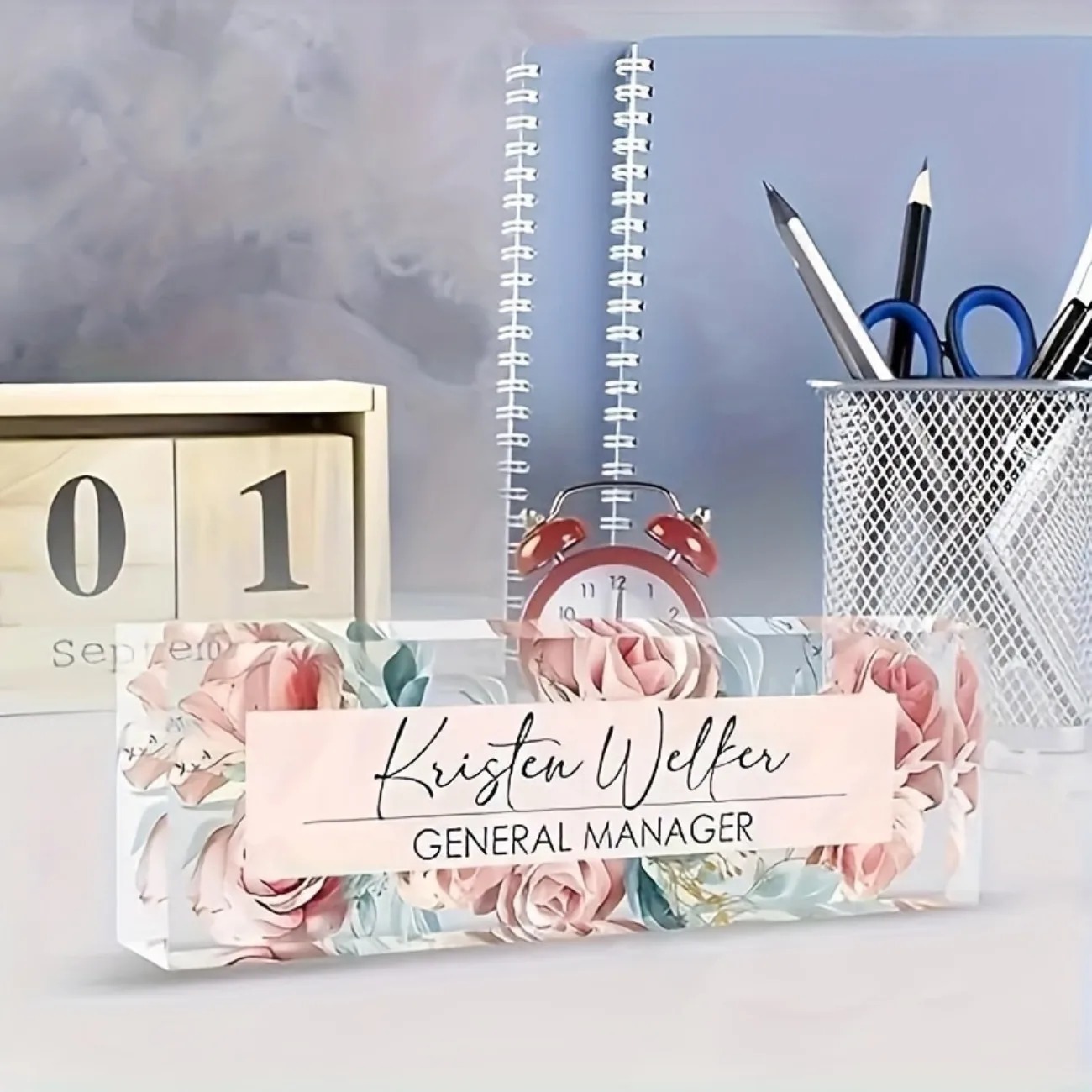 Custom 2D Flat Personalized Ac - Desk Name Plate ulasan dan harga