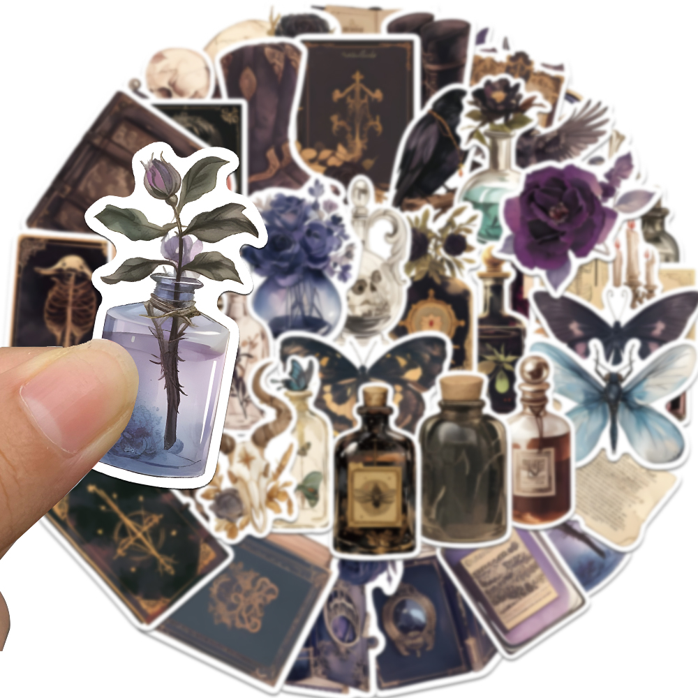50PCS Dark Academia Stickers A - Memo Pad Sticky ulasan dan harga