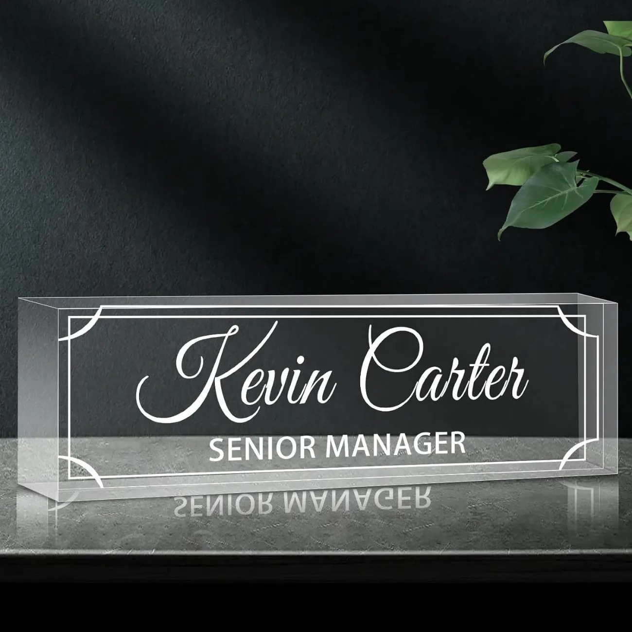 Personalized Acrylic Desk Name - Desk Name Plate ulasan dan harga