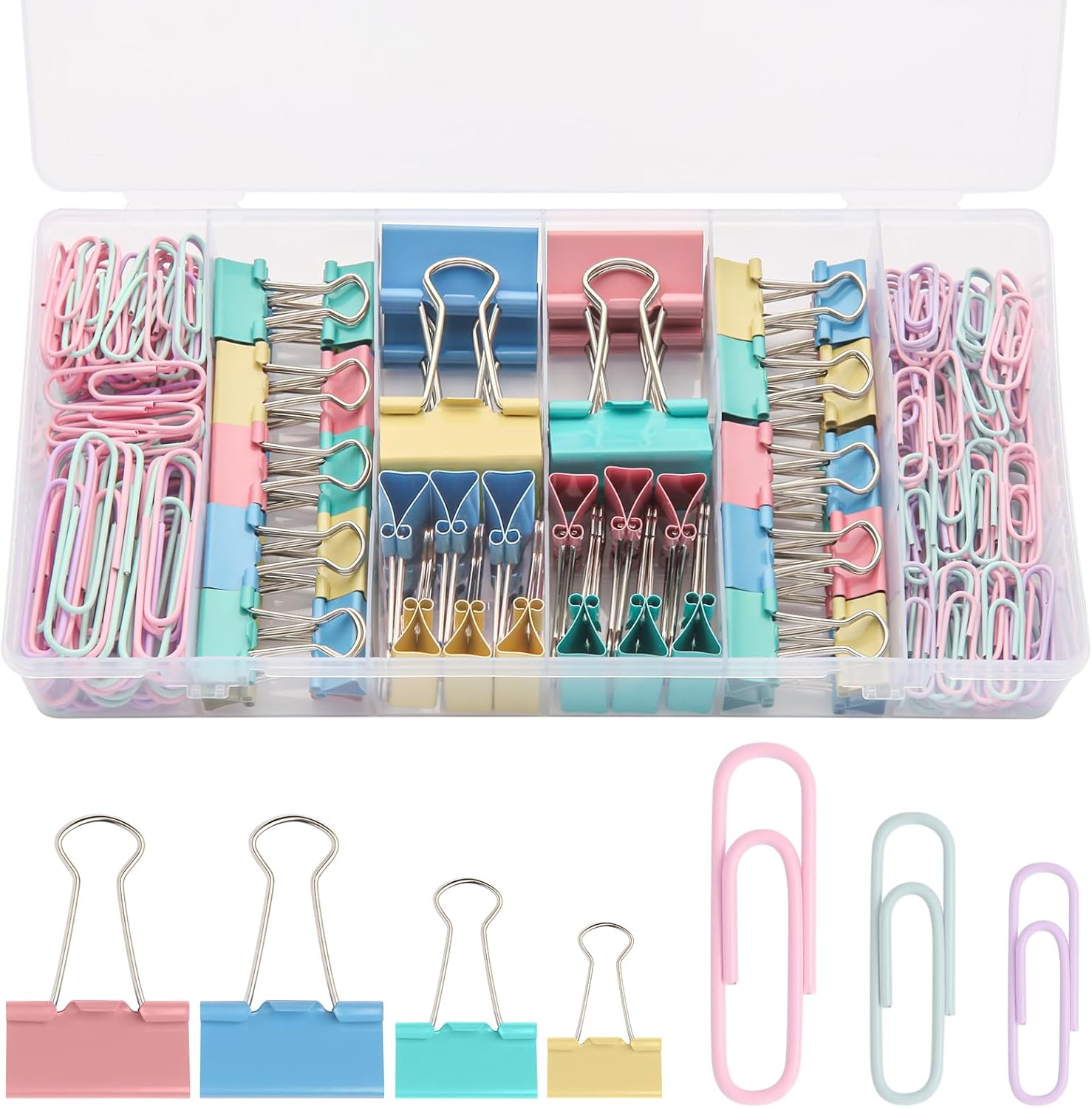 240PCS Colored Assorted Paper  - Binder Clip Assorted ulasan dan harga