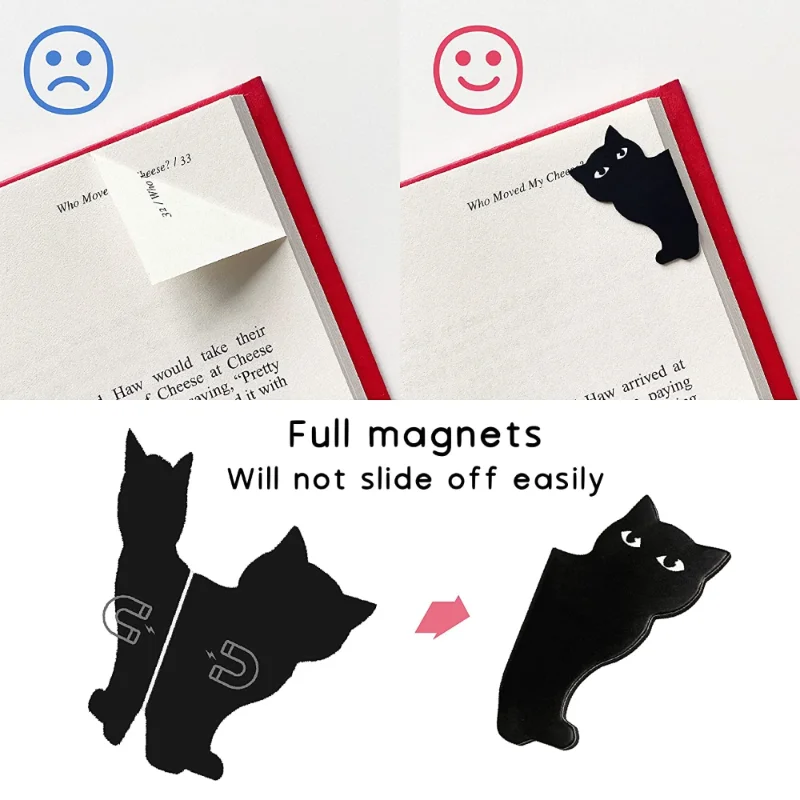 6 Pcs/set Cute Cat Magnet Book - Paperclip Magnetic Set ulasan dan harga