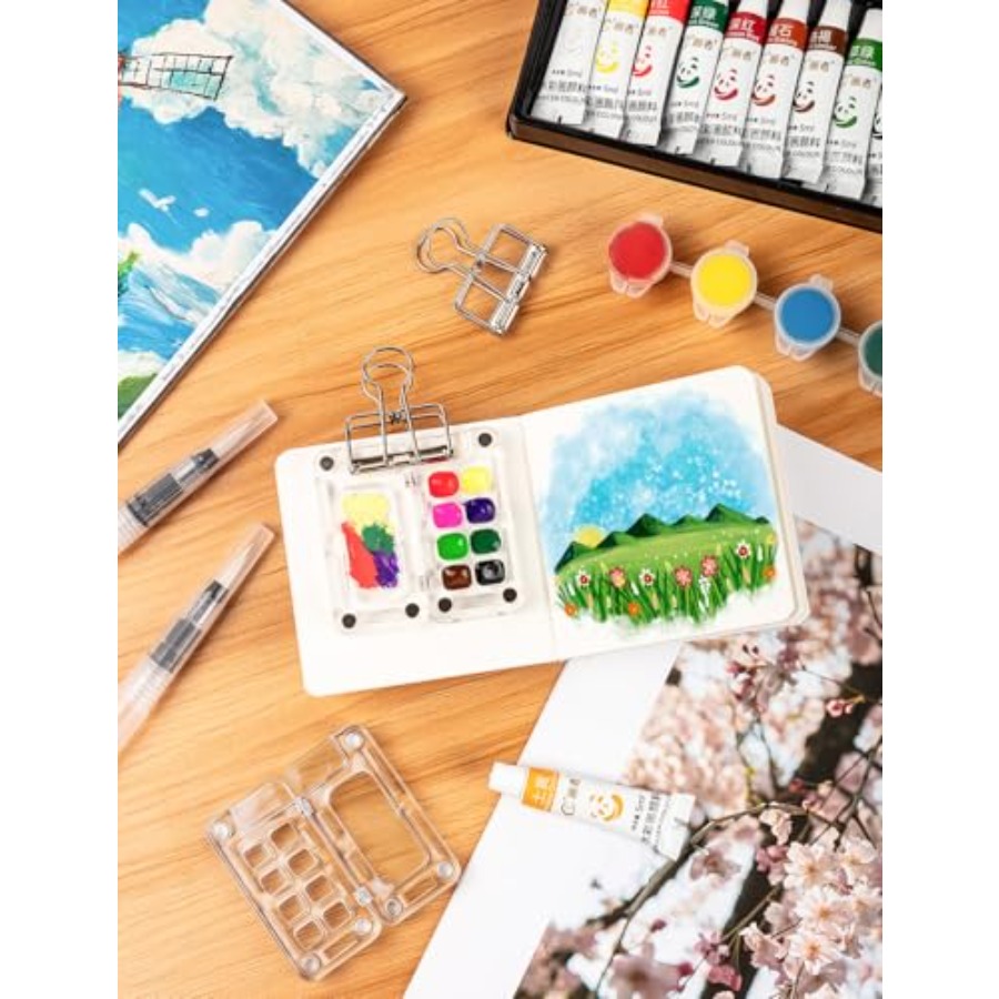 Mini Watercolor Paint Set Trav - Paperclip Magnetic Set ulasan dan harga