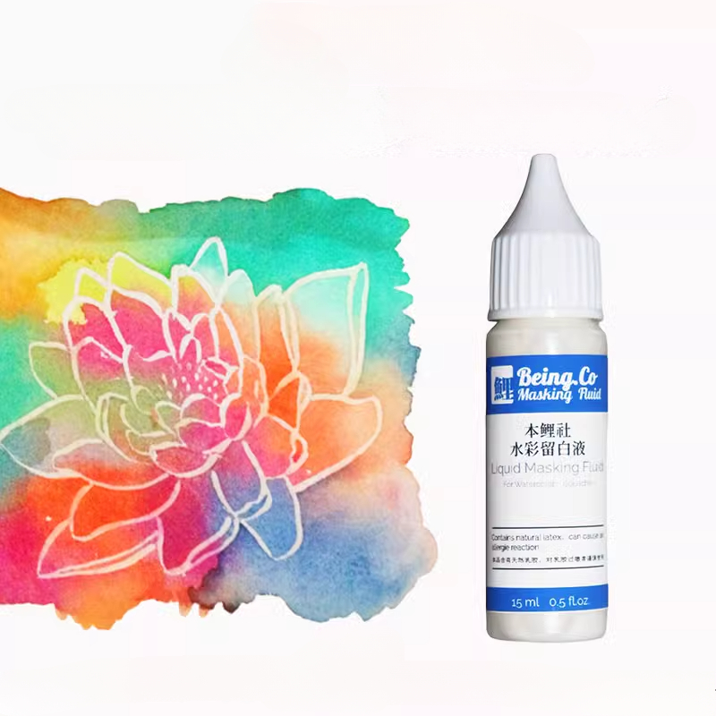 White/Blue Watercolor Masking  - Correction Fluid White ulasan dan harga
