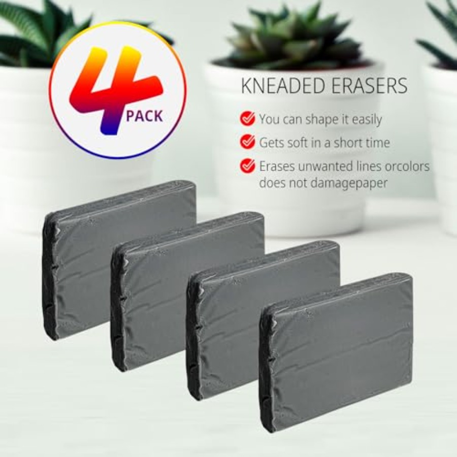 4 Pack Kneaded Eraser Artist E - Rubber Eraser Kneaded ulasan dan harga