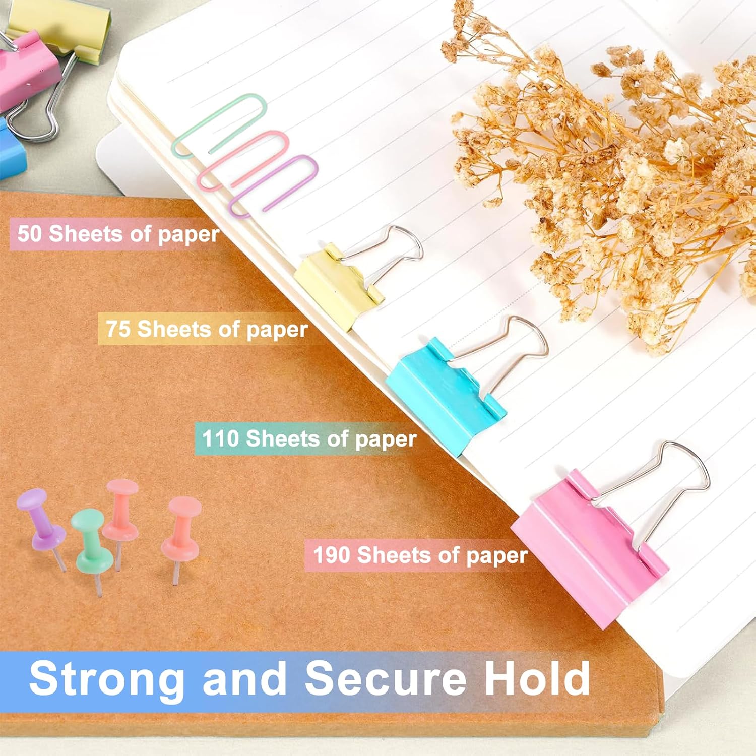 Colored Paper Clips and Binder - Binder Clip Assorted ulasan dan harga