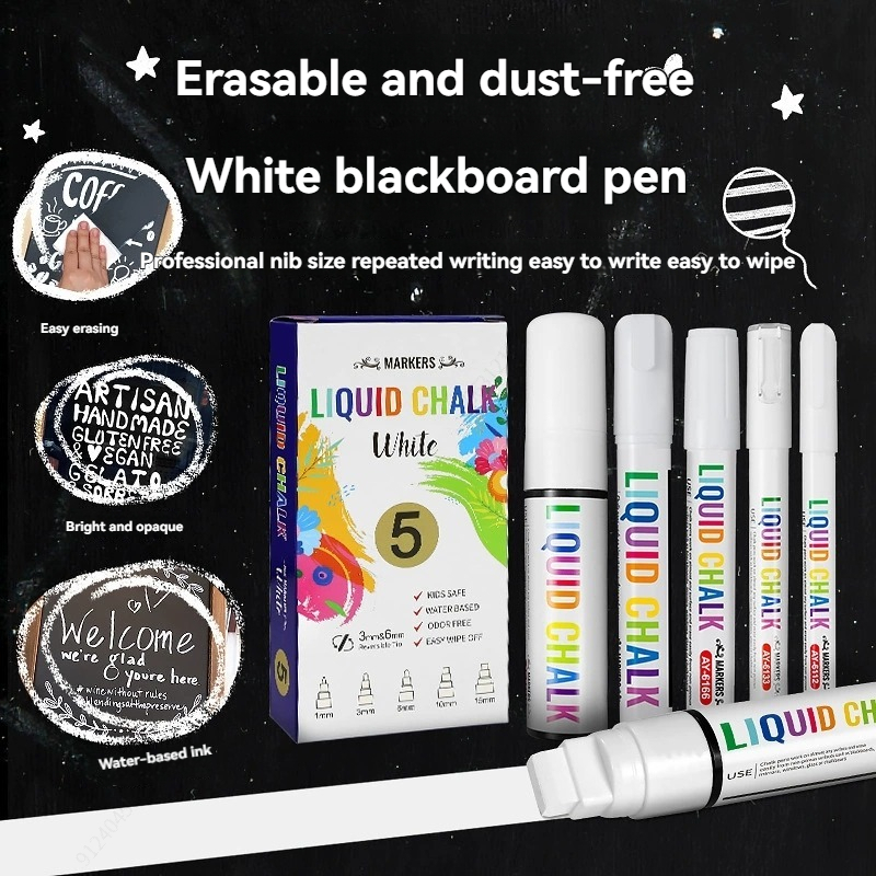 5Pcs White Liquid Chalk Marker - Correction Fluid White ulasan dan harga