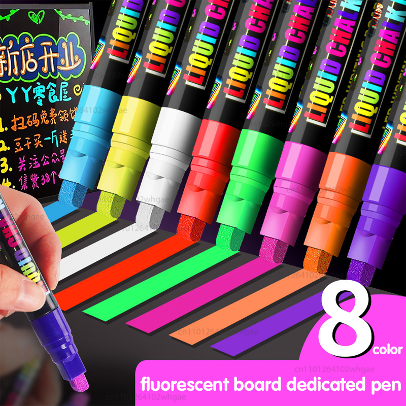 8Color 8mm Liquid Chalk Erasab - Correction Fluid White ulasan dan harga
