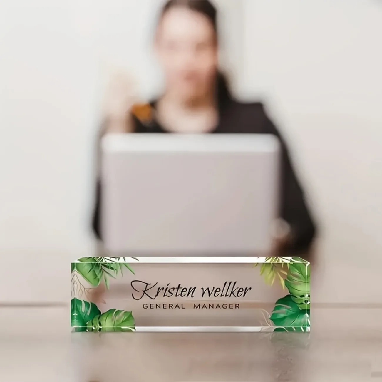 2D Flat Custom Personalized Ac - Desk Name Plate ulasan dan harga