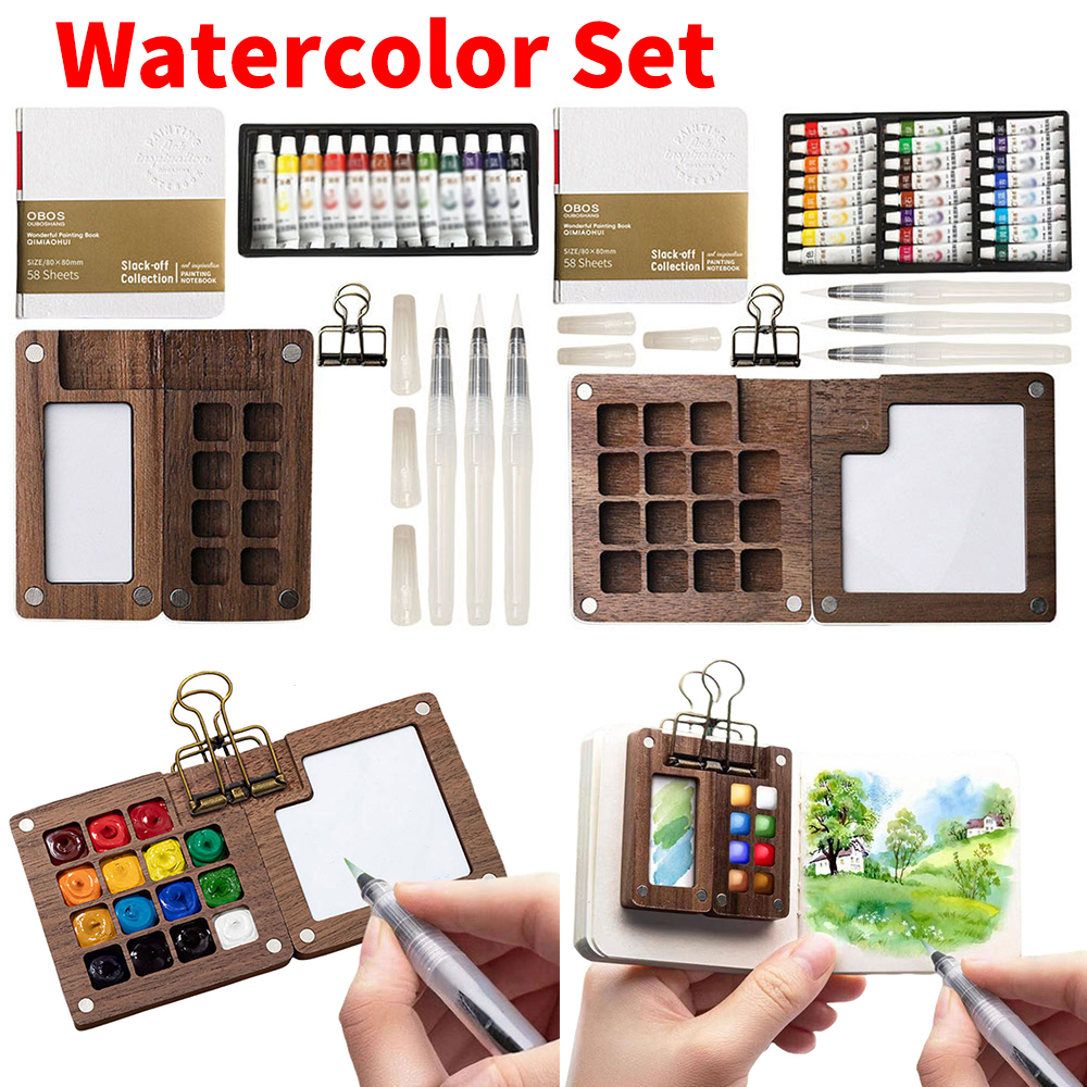Watercolor Palette Set with Wo - Binder Clip Assorted ulasan dan harga