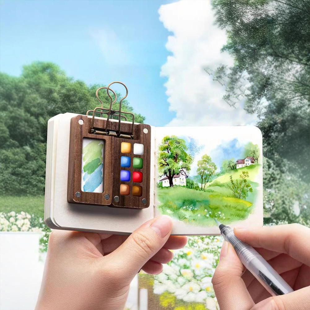 Watercolor Palette Set with Wo - Binder Clip Assorted ulasan dan harga