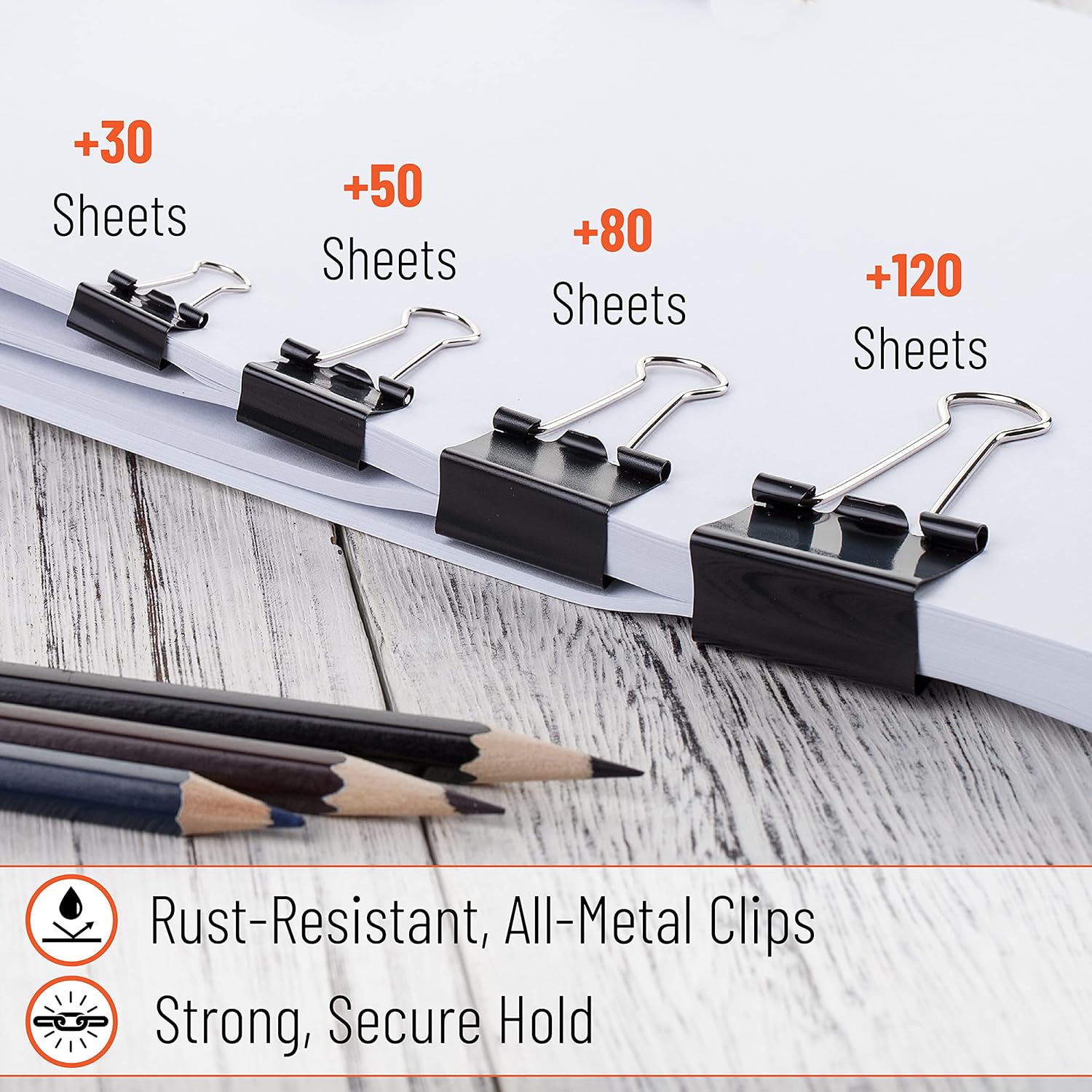 Binder Clips, 100 pcs Assorted - Binder Clip Assorted ulasan dan harga