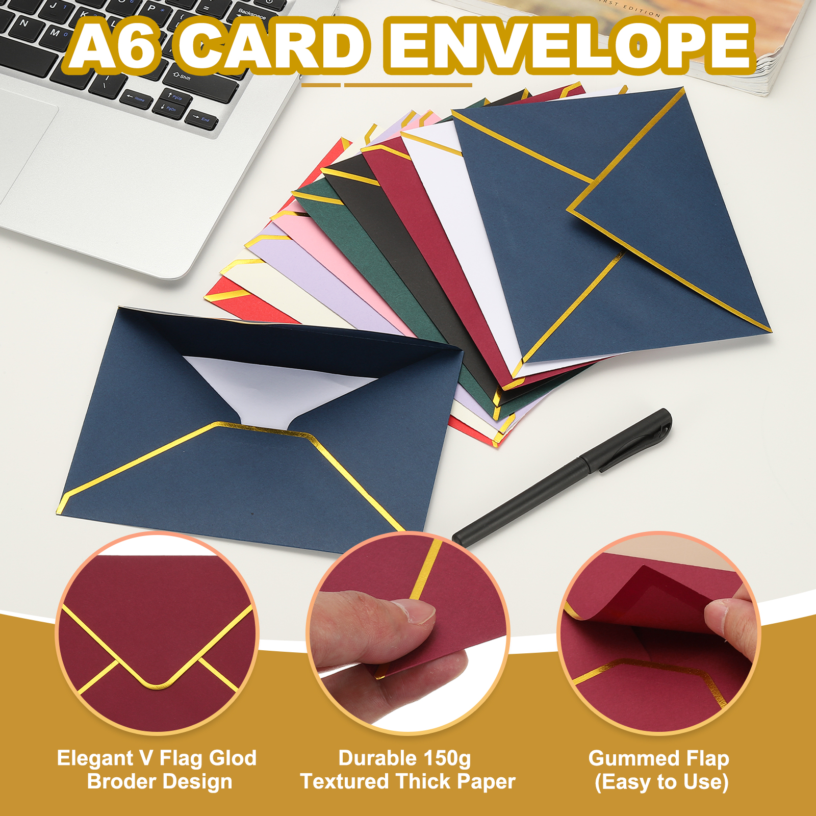 50/100Pcs A6 Envelopes 4x6 Car - Letter Envelope Kraft ulasan dan harga