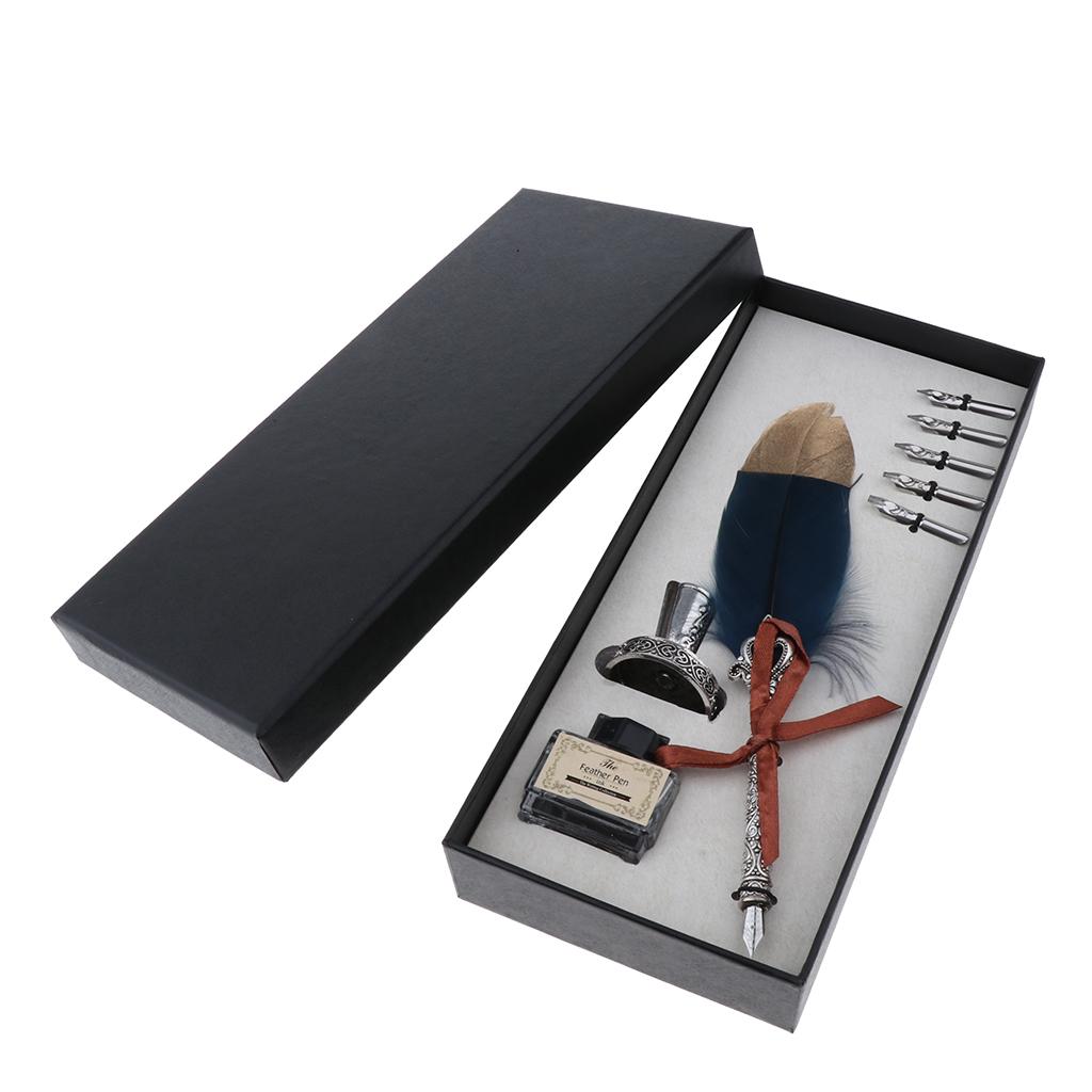 Feather Quill Calligraphy Pen  - Calligraphy Ink Bottle ulasan dan harga