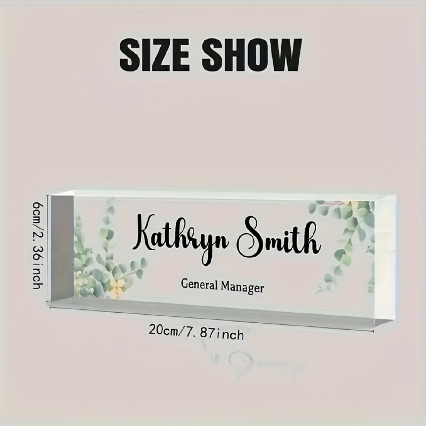 Custom 2D Acrylic Desk Name Pl - Desk Name Plate ulasan dan harga