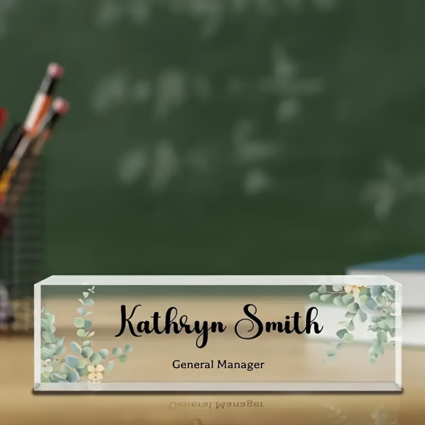 Custom 2D Acrylic Desk Name Pl - Desk Name Plate ulasan dan harga