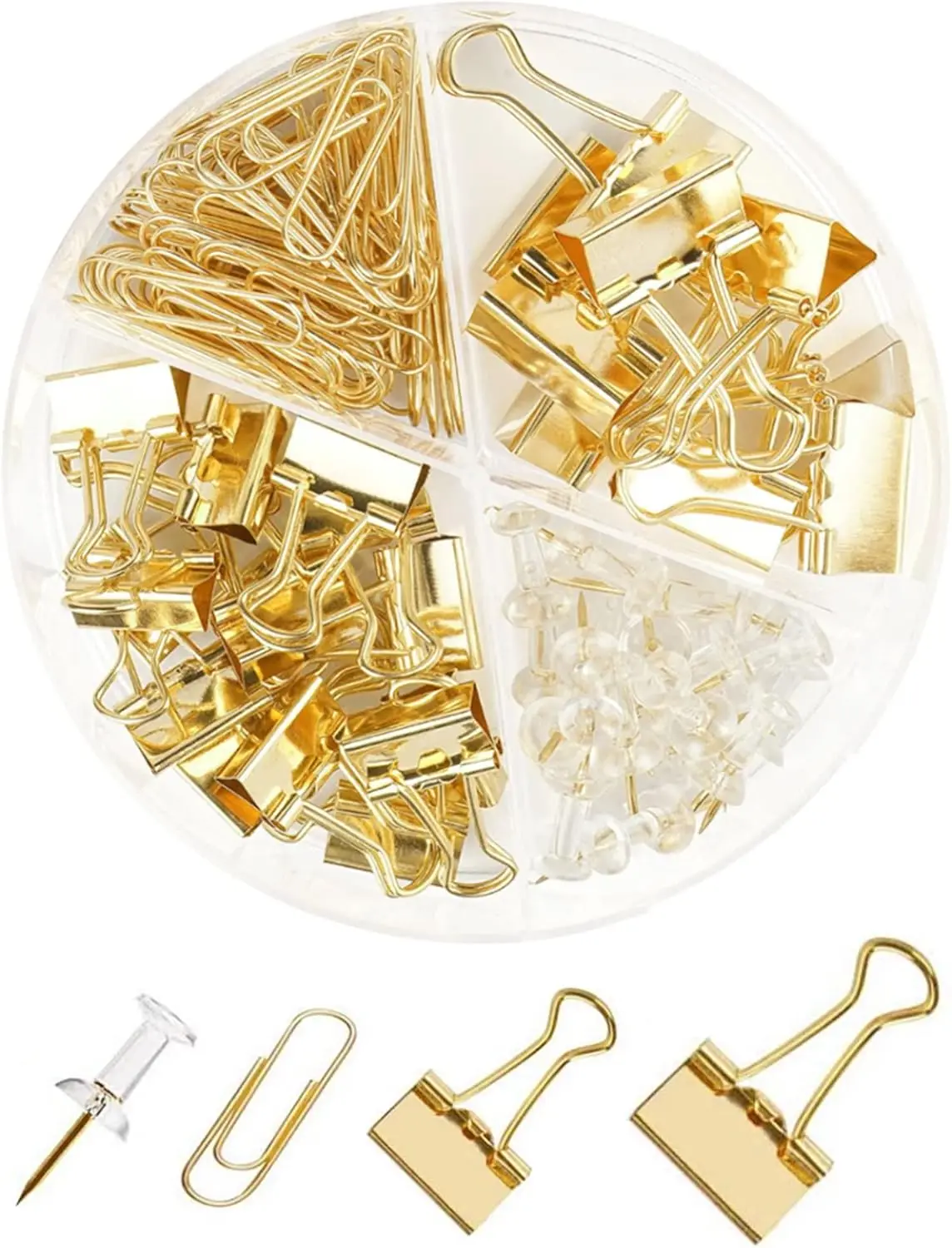 Gold Paper Binder and Clips Se - Binder Clip Assorted ulasan dan harga