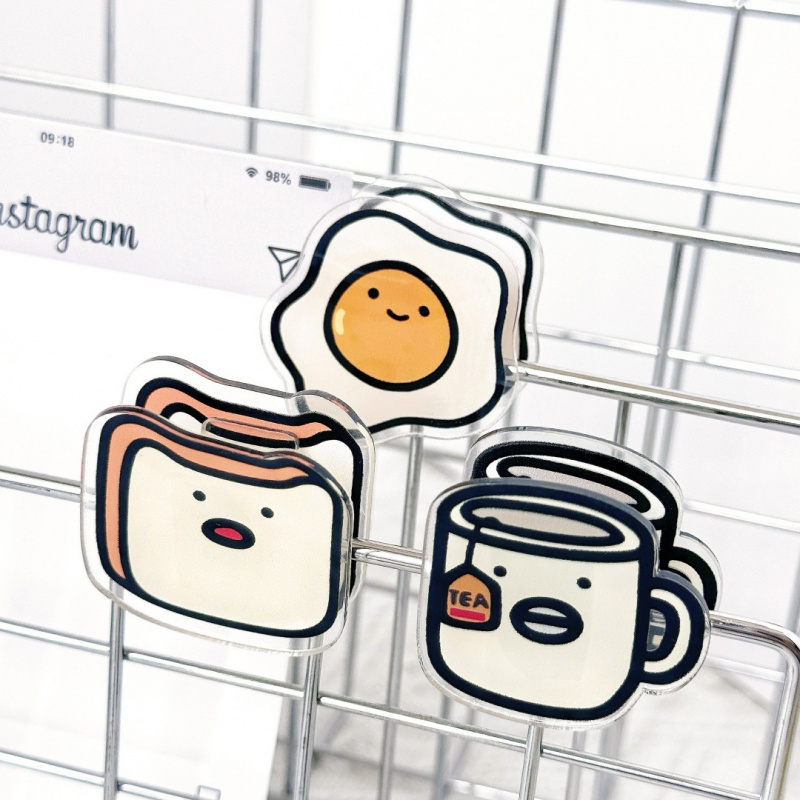 1pc Cute Toast Fried Egg Tea C - Stationery Warehouse ulasan dan harga