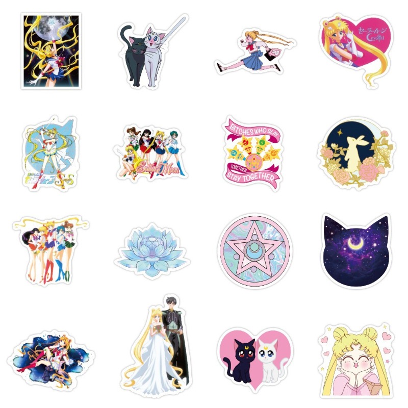 Sailor Moon stickers cartoon c - Memo Pad Sticky ulasan dan harga